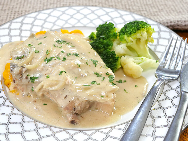 Slow Cooker Smothered Pork Chops