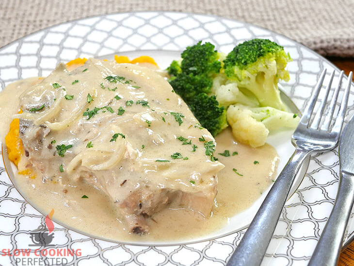 Slow Cooker Smothered Pork Chops