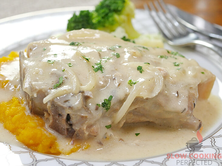 Smothered Pork Chops with Creamy Onion Gravy