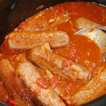 Featured image for Slow Cooker Devilled Sausages