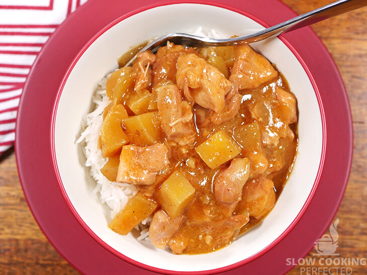 Massaman chicken curry with rice