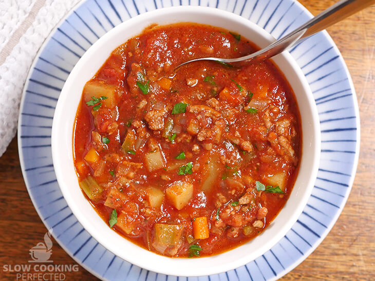 Hamburger Soup in a Bowl