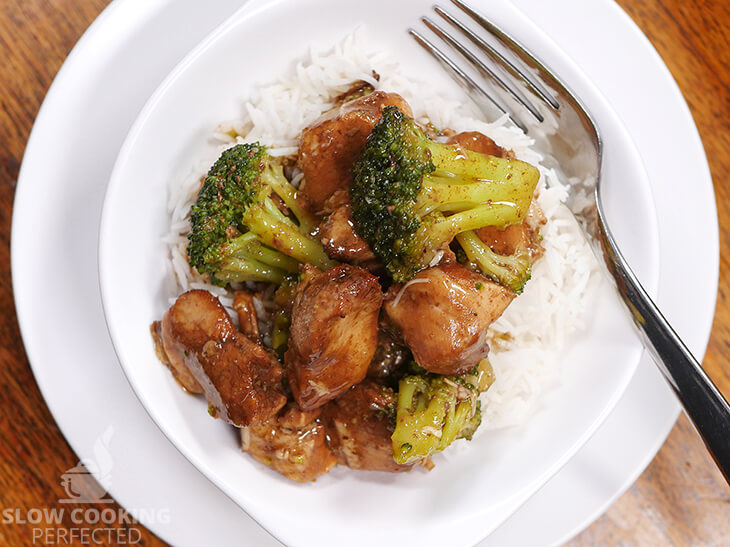 Chicken and Broccoli Served with Rice