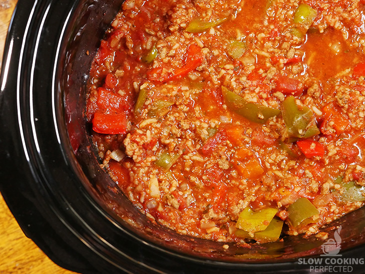 Stuffed Pepper Soup in the Slow Cooker